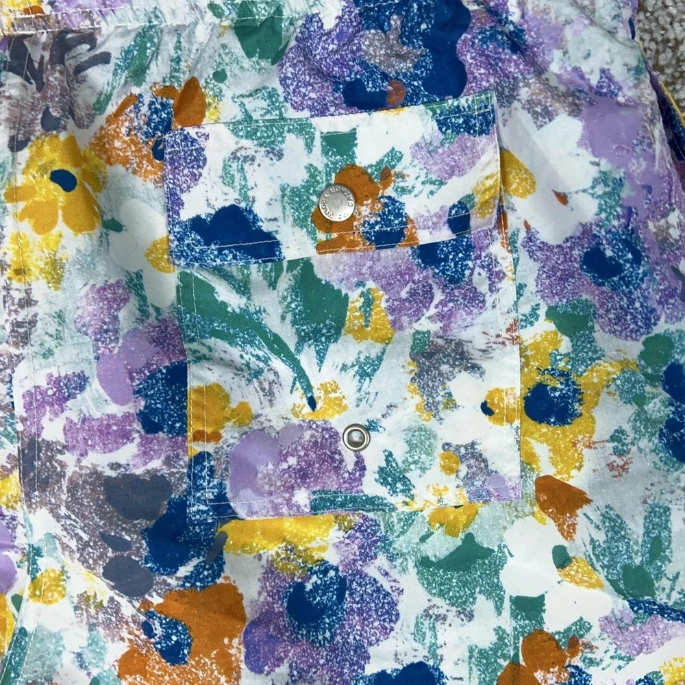 Bather‎ Swim Trunks Mens XL Multicolor Floral Mesh Lined Drawstring Beach Resort